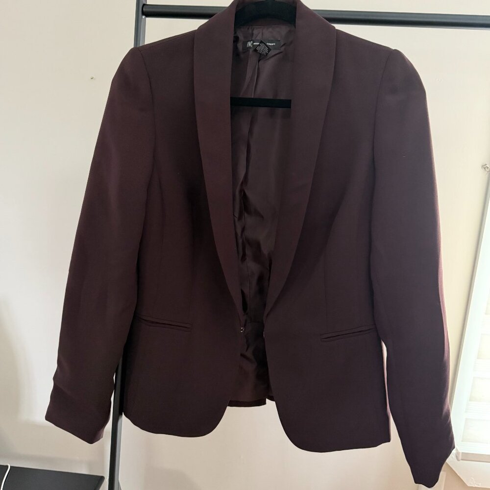 INC International Concepts Chocolate Brown Blazer